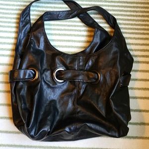 Black hobo satchel purse
